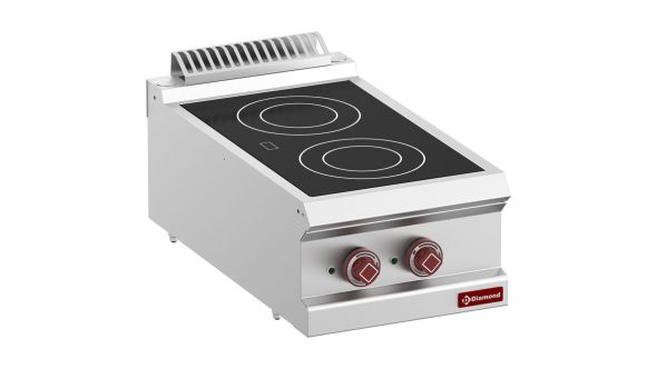 Diamond E7/2VC4T-N Vitroceramic Electric 2 Induction Hob Cooker, 4.3kW