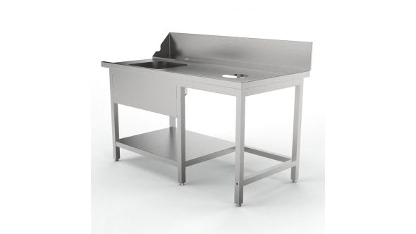 Sammic Pre-wash table right MPD-1500 for AX/UX/SRC (1500 x 750 x 850 mm)