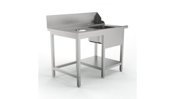Sammic Pre-wash table left MPI-1200 for AX/UX/SRC (1200 x 750 x 850 mm)