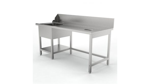 Sammic Pre-wash table right with sorting and space for dishwasher MPDLV-1800 (1800 x 760 x 880 mm)