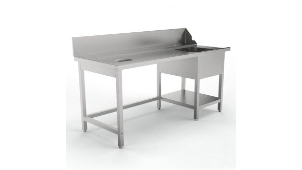 Sammic Pre-wash table left with sorting and space for dishwasher MPILV-1800 (1800 x 760 x 880 mm)