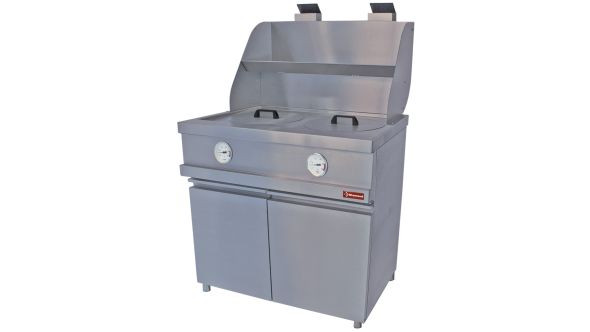 Diamond MIKA/2-MC Heavy Duty FreestandingGas fryer with 2 Round Basins