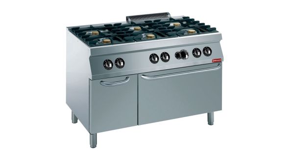 Diamond G17/6BFA12-N 6 Stove Freestanding Gas Range Cooker on Gas Oven & Neutral Cupboard