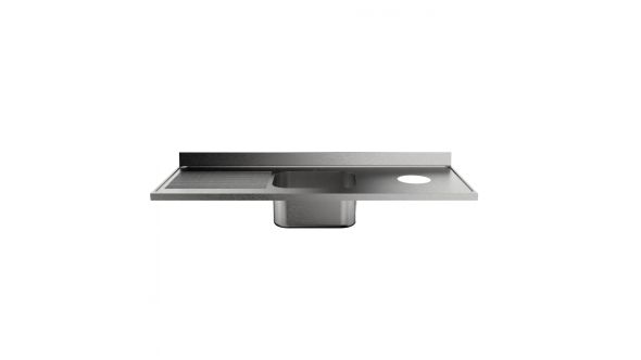 Sammic Sink unit (worktop only) 1800 x 700 mm FR-718/111I (drying rack on left + sink + waste hole on right)