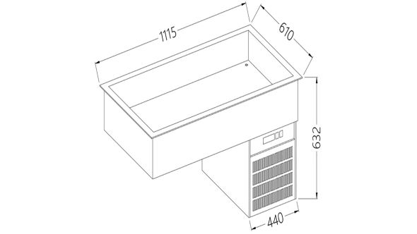 Diamond DI/RCX12-P Refrigerated Basin Element 3X Gn 1/1