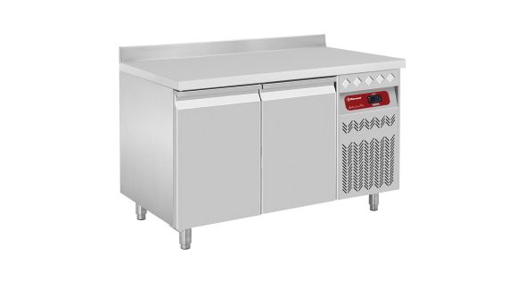 Diamond DT131/P9A 2 Door Refrigerated Preparation Counter with Splashback, 260 Litres