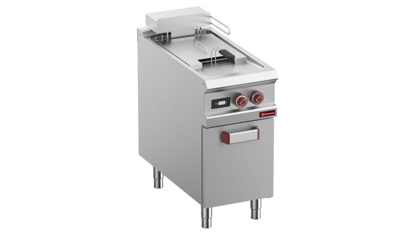 Diamond E9/F18A4-ND Single Basket Freestanding Electric Fryer on Neutral Closed Cupboard, 16kW