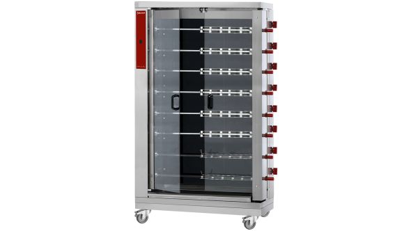 Diamond RVE/8C-CM Vitroceramic Rotary Electic Chicken Rotisserie, 48 Chickens Capacity