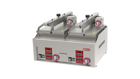 Diamond PLC62/C12 Smooth, chrome Clam Grill, 4x 230/1V