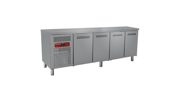 Diamond MR4/R2 3 Door Stainless Steel Refrigerated Preparation Counter, 550 Litres