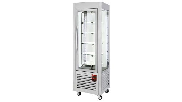 Diamond SNE/RN-A5-R2 Stainless Steel Panoramic Rotating Display Refrigerator, 360 Litres