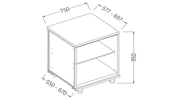 Diamond NN07X Neutral Rear Cabinet