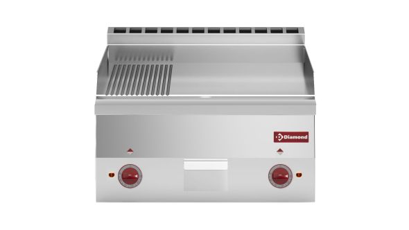 Diamond E60/PM6T-N 2/3 Smooth 1/3 Ribbed Electric Cooking Plate, 6kW