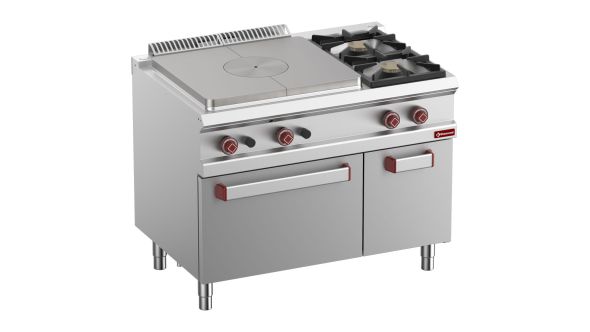 Diamond G7/T2BFA11-N 2 Stove & 1 Whole Hob Freestanding Gas Range Cooker on Gas Oven & Neutral Cupboard