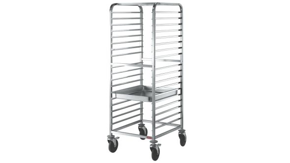 Diamond CG220/B Stainless Steel Plate Trolley, 20 x 2/1 GN