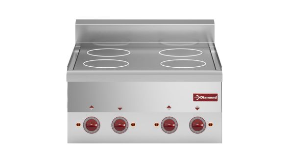 Diamond E60/4VC6T-N Vitroceramic Electric 4 Induction Hob Cooker, 8.6kW