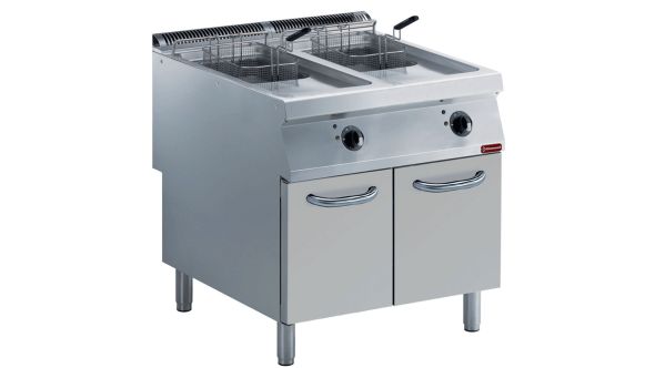 Diamond E22/F30A8-N Double Basket Freestanding Electric Fryer on Neutral Closed Cupboard, 20kW