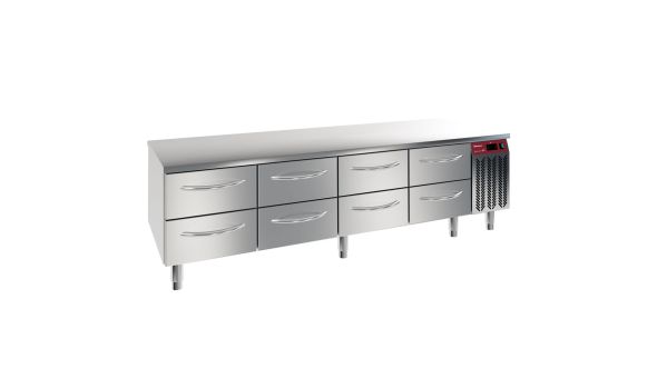 Diamond N77/R420G-9F Refrigerated Base, 8X 1/2 Drawers Gn1/1-H 100 Mm