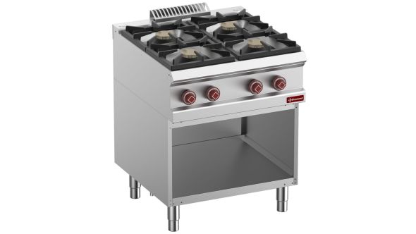 Diamond G7/4BA7-RN 4 Burner Gas Range on Open Cupboard