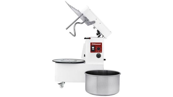 Diamond FD33AL/T2V-L 2 Speed Tilting Head Spiral Kneader on Wheels with Removable Bowl, 33 Litres