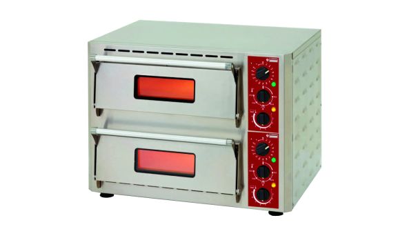 Diamond PIZZA-QUICK/43-2C Electric Twin Deck Pizza Oven, 2 x 1 Pizzas 430mm