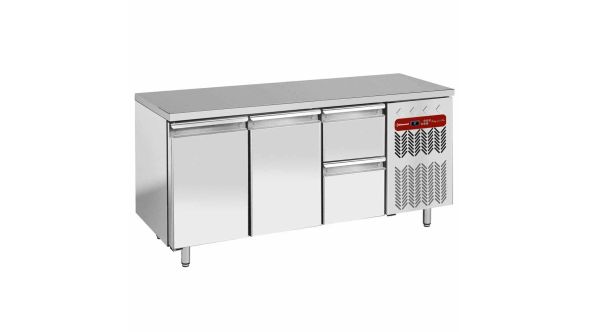 Diamond TG3N/H-R2_1XK1/2-H 2 Door & 2 Drawer Stainless Steel Refrigerated Counter
