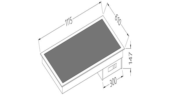 Diamond DI/VCX12-P Vitroceramics Element Black 3X Gn 1/1