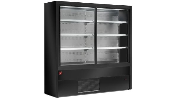 Diamond WCB/38-T2 Wine cabinet, ventilated, stainless steel door, 470 Lt., 2 TÂ° - BLACK