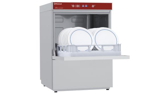 Diamond D86/6B 500mm Basket Frontloading Dishwasher with Break Tank, 18 Plates