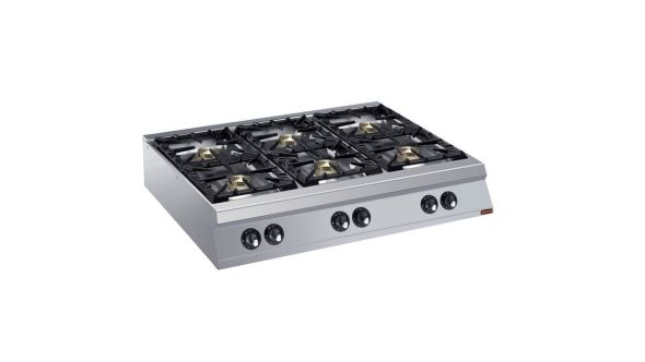 Diamond G22/6B12T-N 6 Burner Countertop Gas Range Cooker