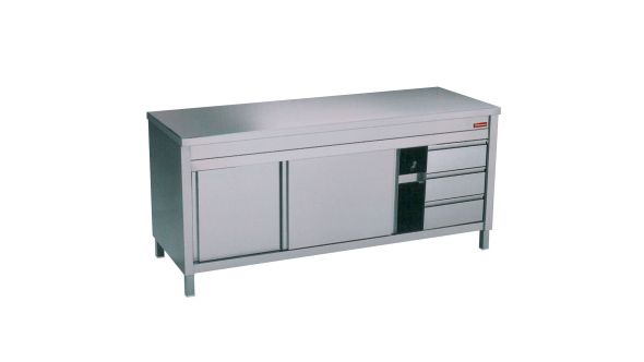Diamond TA207CD/U Table On Neutral Cupboard And 3 Drawers On The Right