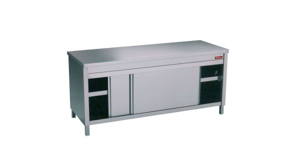 Diamond TA107/U Table On Neutral Cupboard - Sliding Doors
