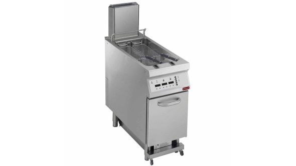 Diamond E22/F23CEHA4-S Double Basket Freestanding Electric Fryer on Neutral Closed Cupboard, 18kW