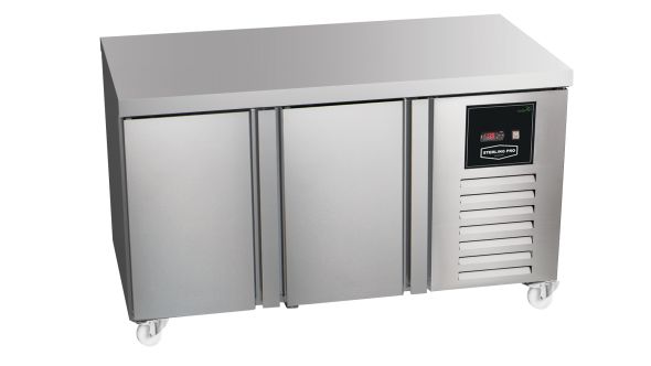 Sterling Pro Green SNI-7-135-20-NS 2 Door Counter Freezer Plain Top, 290 Litres