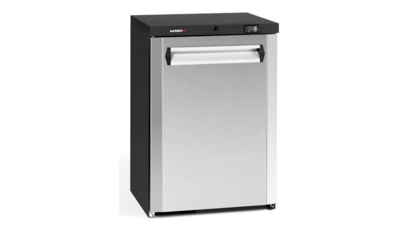 Gamko MG3/150LCS Maxiglass Left Hand Hinged Stainless Steel Front Single Door Undercounter Bottle Cooler, 150 Litres