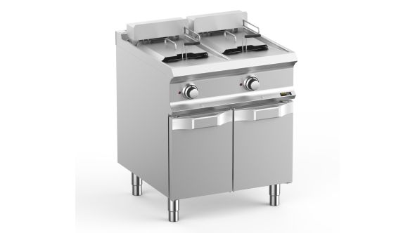 Hobart Ecomax HEFRBE77A Floorstanding Double Basket 2 x 12 Litre Electric Fryer, 18kW