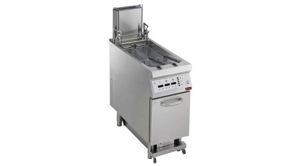 Diamond G22/F23CFSA4-AC Double Basket Freestanding Gas Fryer on Neutral Closed Cupboard