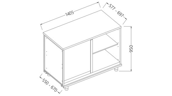 Diamond LN90SX/5 Back Cabinet Angular Left Neutral - Case