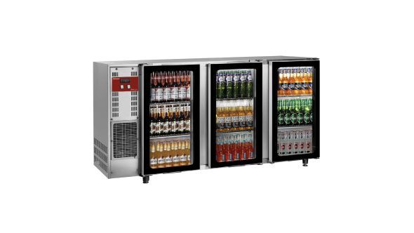 Diamond TAVX/3G-R2 Hinged Glass Triple Door Stainless Steel Bottle Cooler, 579 Litres