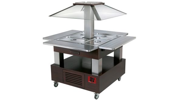 Diamond CSB/4D-B1-R2 Refrigerated Island Buffet Salad Bar