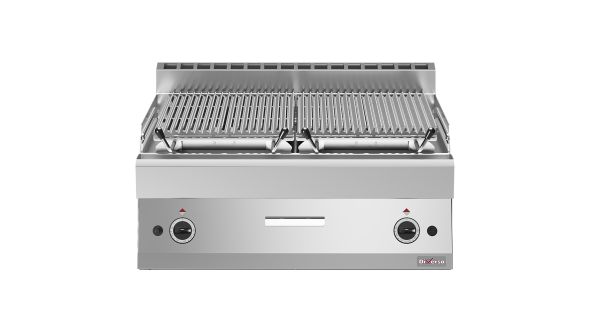 Diverso WR-PLX2-80 Lava-stone grill - 1/1 module, cooking grill in cast iron "double face"
