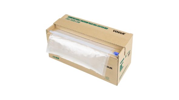 Vogue Compostable Vacuum Pack Roll Cutter Box 30cm x 30m