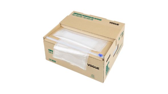 Vogue Compostable Vacuum Pack Roll Cutter Box 2x 30m Rolls