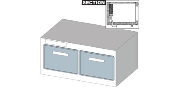 Diamond RS211 Reserve Counter, Static Refrigeration, 2 Large Drawers, With Group
