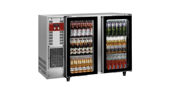 Diamond TAVX/2G-R2 Hinged Glass Double Door Stainless Steel Bottle Cooler, 375 Litres