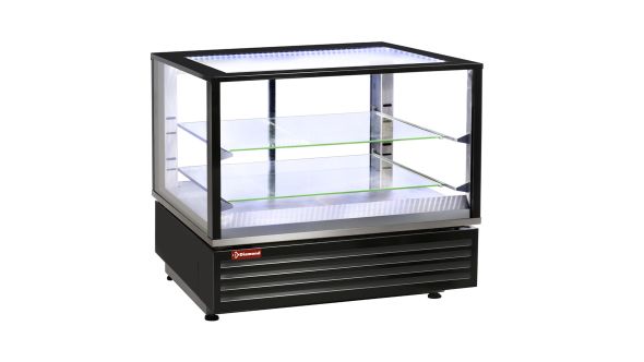 Diamond VHDP-B1 2 Level Black Heated Display Case, 3kW