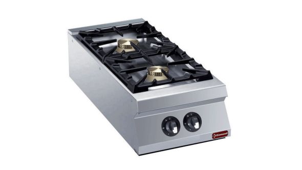 Diamond G22/2B4TPW-N 2 Burner Countertop Gas Range High Power Cooker