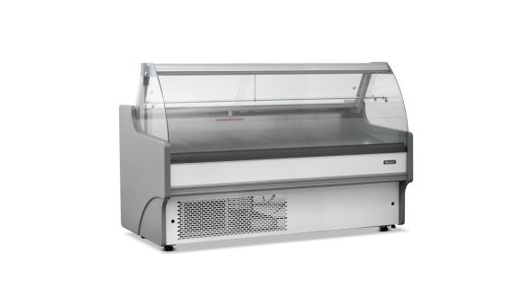 Blizzard BCG200WHV2 2m Curved Glass Serve Over Counter