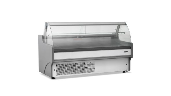 Blizzard BCG250WHV2 2.5m Curved Glass Serve Over Counter
