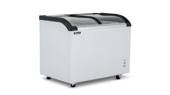 Blizzard BDF22 220L Curved Glass Lid Freezer